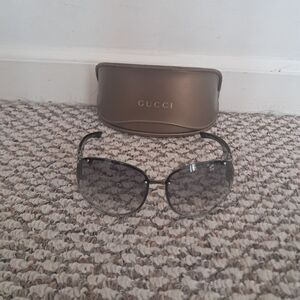 Gucci Women's Glasses Authentic Vintage Y2K Oval Curved Designer Luxury
